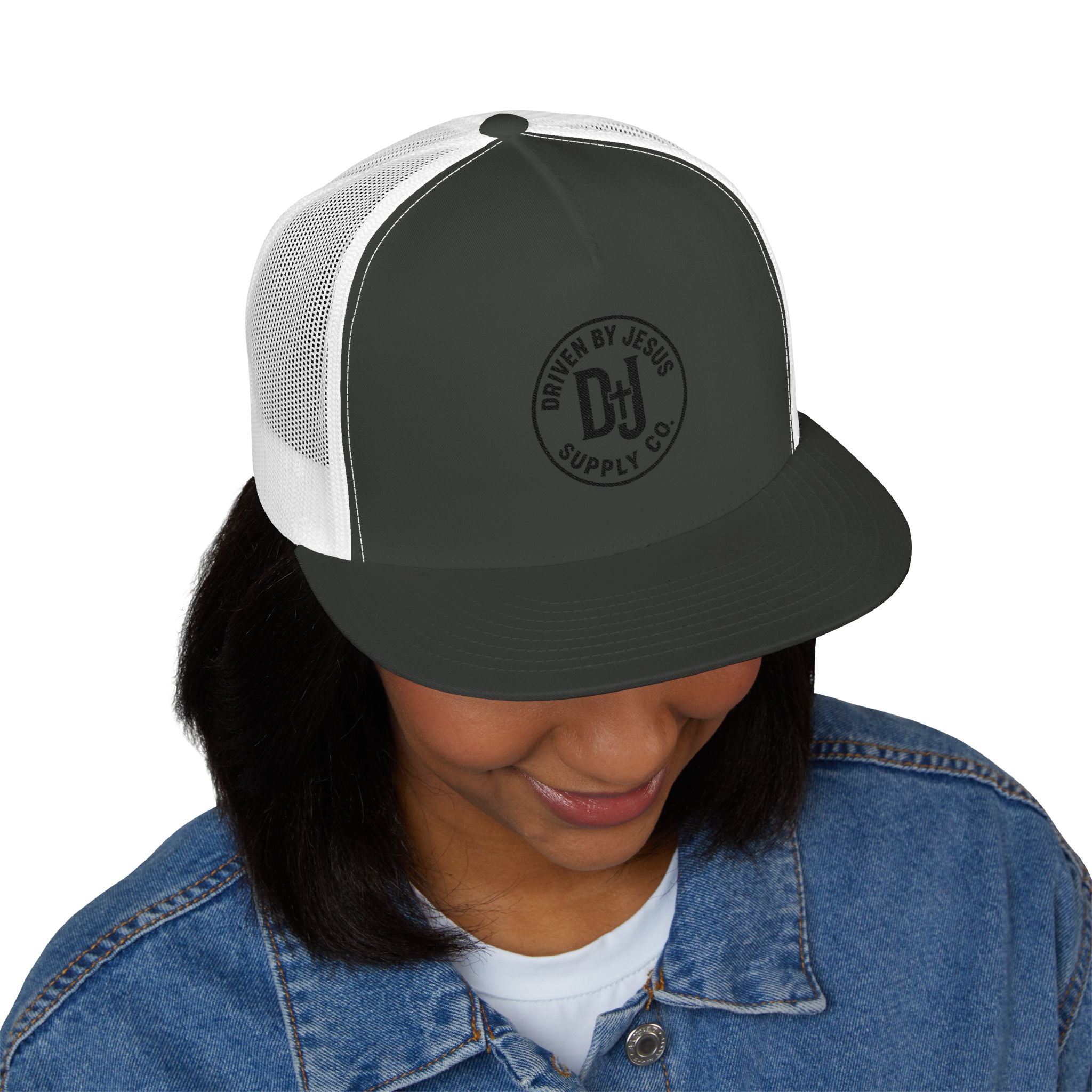 Driven by Jesus trucker hat- Mesh back