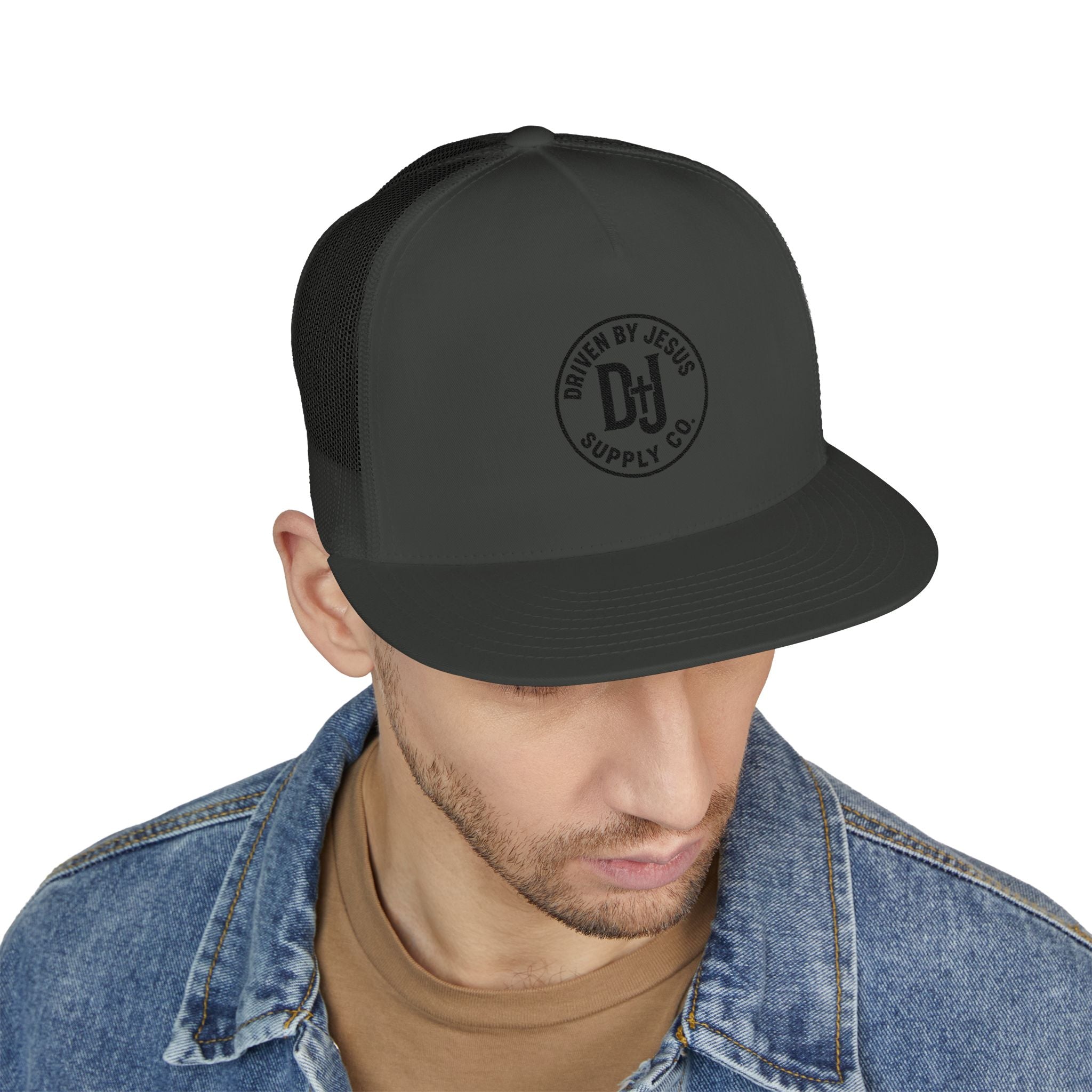 Driven by Jesus trucker hat- Mesh back